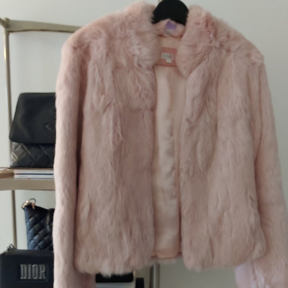 Pink Furry Jacket Coat - Picture 1 of 5